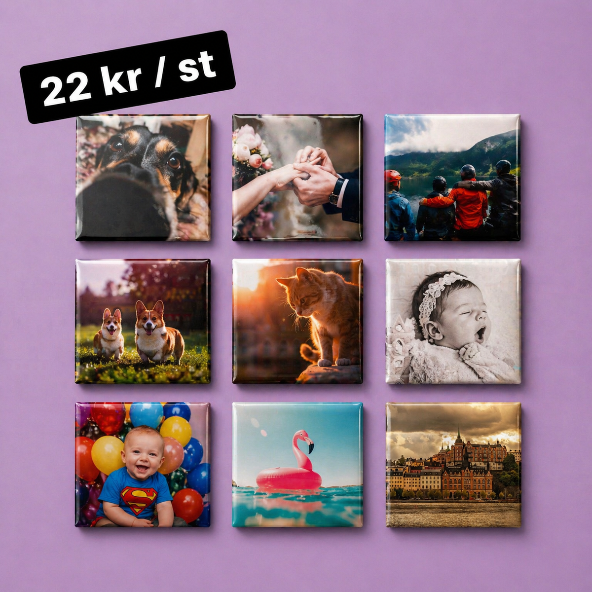 9-pack fotomagneter